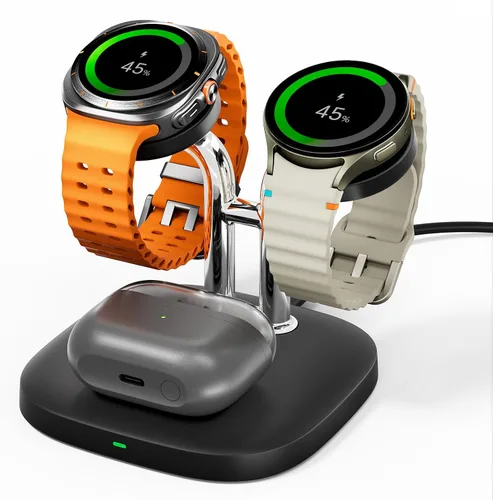 Vista 8 de SwanScout Cargador de reloj dual para Samsung Galaxy Watch