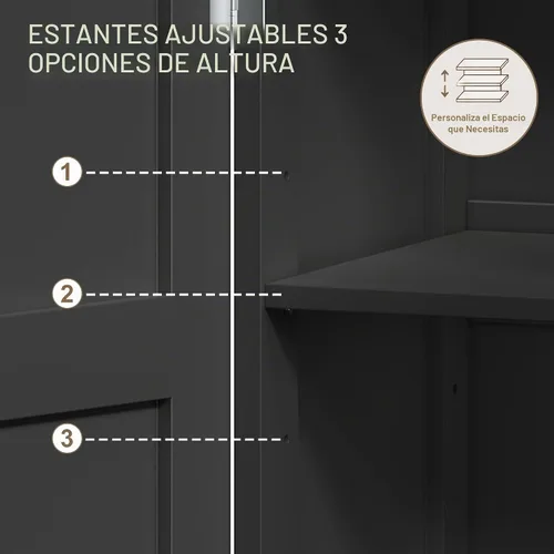 Vista 5 de ChooChoo Armario de piso de baño con 4 puertas estriadas y estantes ajustables Negro
