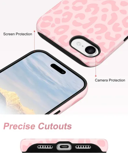 Vista 527 de Jusy Funda compatible con MagSafe con estampado de caparazón de tortuga marrón para iPhone 7/8/SE, cubierta protectora de TPU suave magnética