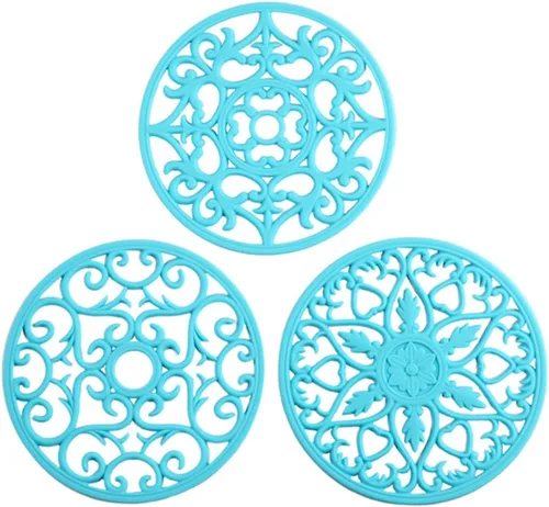 Vista 20 de Salvamanteles de silicona para platos calientes, ollas calientes y almohadillas, protege la encimera de ollas calientes y sartenes que salen