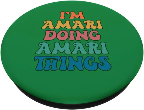 Vista 2 de Funny Amari Name, I'm Amari Doing Amari Things PopSockets Swappable PopGrip