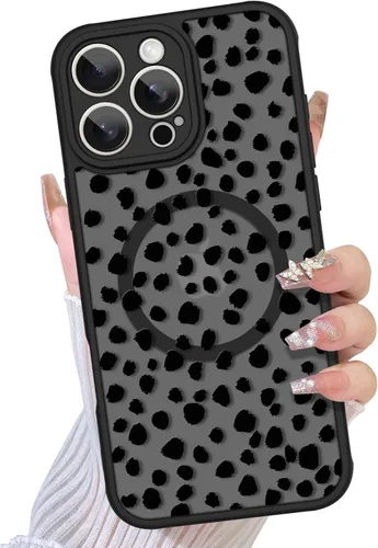 Vista 14 de TEAUGHT Compatible con iPhone 11 Funda con patrón lindo estampado de leopardo negro guepardo + protector de pantalla a prueba de golpes, funda