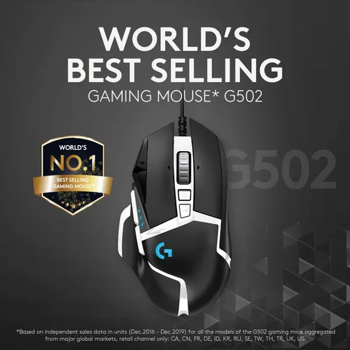 Vista 2 de Logitech G502 SE Hero - Mouse RGB de alto rendimiento para videojuegos con 11 botones programables