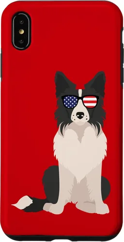Vista 11 de Border Collie July 4th Patriotic American Sunglasses Dog Case for iPhone 16
