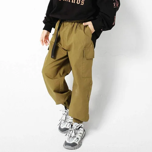 Vista 3 de Pantalones cargo de algodón para niños y niñas, sueltos, para baile de hip hop