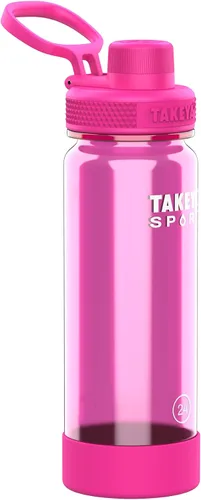 Vista 6 de Takeya Tritan - Botella de agua deportiva con tapa de boquilla - Sin BPA y apta para lavavajillas - Botella reutilizable con asa de tapa - Botella