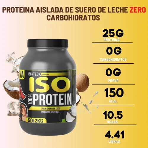 Vista 3 de Proteína ISO sabor crema de coco... (CREMA DE COCO, 4.4 lbs)
