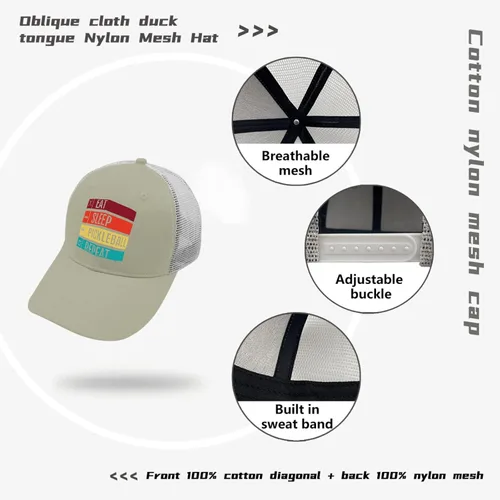 Vista 7 de Dad Hat Eat Sleep Pickleball Repeat Baseball Cap for Women Funny Cap Adjustable