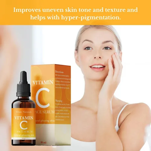 Vista 5 de Suero facial de vitamina C pura, antienvejecimiento para rostro y ojos hidratante, reduce las manchas oscuras, líneas finas, arrugas y daños