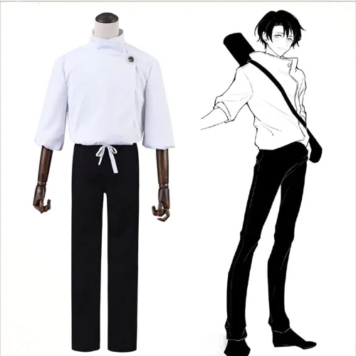 Vista 7 de Metesbonw Yuta Okkotsu Cosplay Shirt Yuta Cosplay Jujutsu Cosplay White School Halloween Outfit for Men