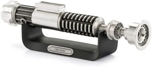 Vista 3 de Royal Selangor Acabado a mano de la colección de Star Wars OBI-Wan Kenobi con sable de luz de peltre para documentos, regalo