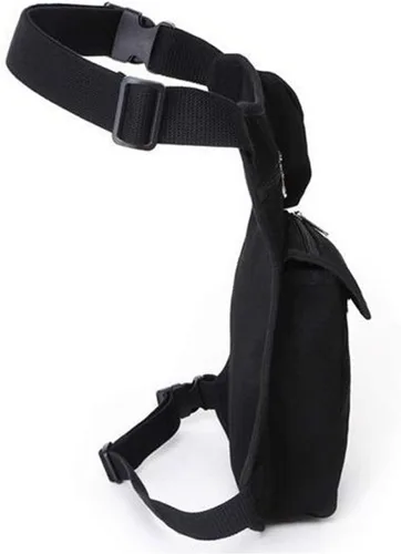 Vista 3 de Hebetag Riñonera para exteriores, bolsa de lona para hombres y mujeres, para viajes, táctica, motocicleta, ciclismo, senderismo, camping, muslo