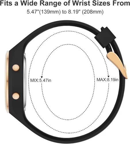 Vista 3 de GOLDEN HOUR Reloj de pulsera de silicona con cronógrafo digital impermeable para mujer
