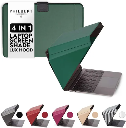 Vista 11 de Pantalla para laptop 4 en 1, capucha Lux original, protección contra el sol, privacidad, calor y contraste, independiente con bolsillo, se adapta a