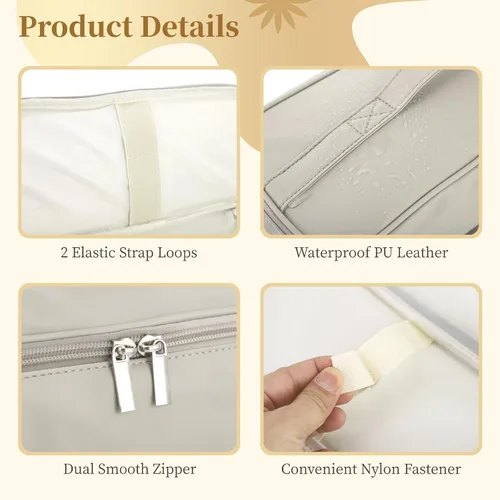 Vista 2 de Estuche de transporte de viaje para secador de pelo, compatible con Airwrap, Shark FlexStyle, Revlon Dryer, bolsa de almacenamiento de doble capa