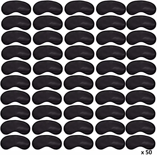 Vista 2 de Dream Essentials Snooz - Paquete económico de 50 mascarillas para dormir suaves y sedosas, color negro (paquete de 50)