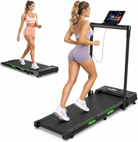 Vista 9 de THERUN Walking Pad with Handle Bar, 2 in 1 Under Desk Portable Treadmill Negro