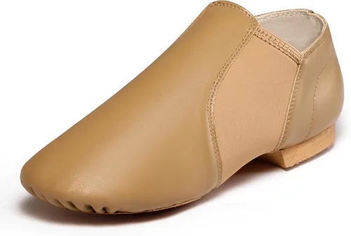 Vista 8 de ARCLIBER Zapatos de jazz para mujer, para niños grandes, de cuero, para Negro
