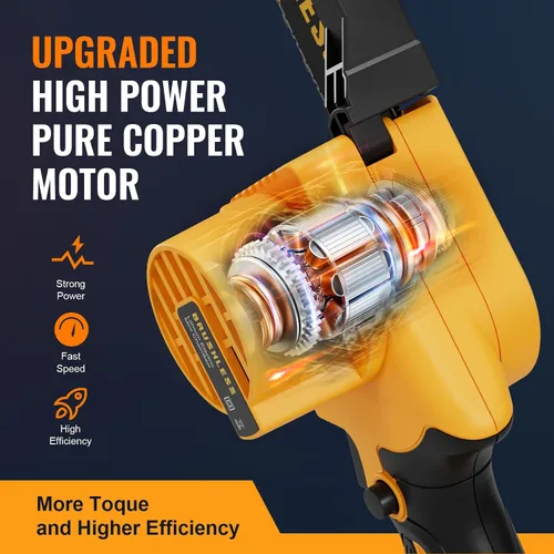 Vista 5 de Mini motosierra inalámbrica de 8 pulgadas para batería Dewalt 20V MAX alimentada por electricidad (SIN batería), motosierra eléctrica, motosierra