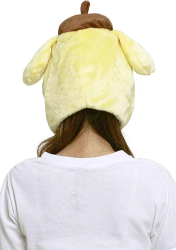 Vista 2 de Sanrio Pompompurin Pom Pom Purin - Gorro de gorro esponjoso suave cálido para invierno color amarillo Amarillo