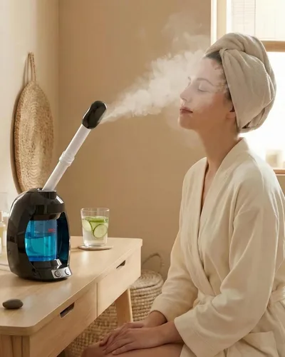 Vista 6 de Vaporizador Facial - Vaporizador Facial Iónico Nano para Limpieza Profunda Facial, Vaporizador para Esteticista, Vaporizador Facial Profesional