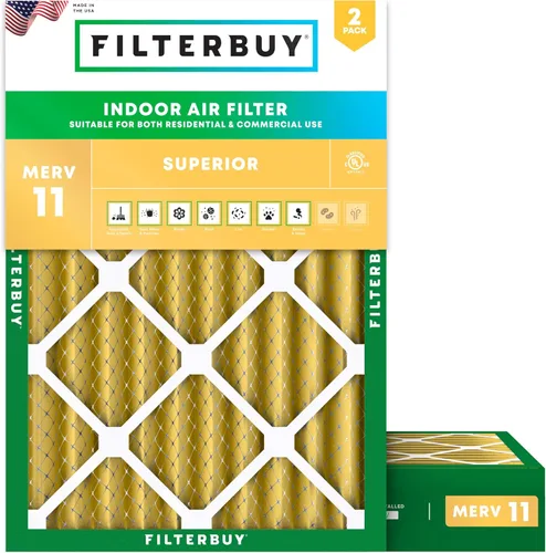 Vista 20 de Filterbuy Filtro de aire MERV 11 de 8 x 14 x 1 pulgadas para defensa de mascotas y alergias (paquete de 2), filtros electrostáticos plisados