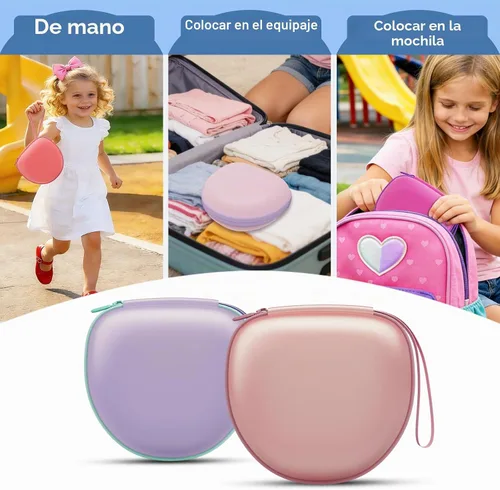 Vista 5 de Funda para auriculares plegables para niños, color negro (solo funda)