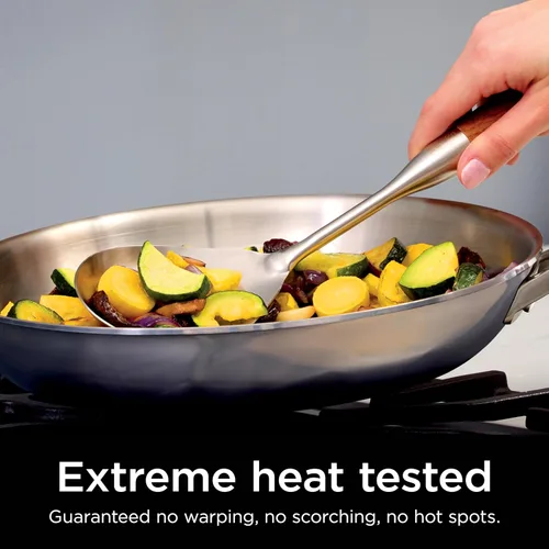 Vista 7 de Ninja EverClad - Sartén de acero inoxidable de grado comercial de 26 cm, sartén tricapa, apta para horno hasta 600°F, compatible con todas