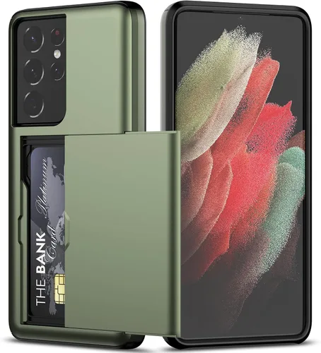 Vista 16 de Nvollnoe Funda para Samsung S20 FE con tarjetero de doble capa de protección resistente para Galaxy S20 FE, ranura para tarjeta oculta Funda delgada