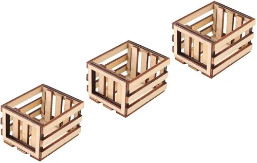 Vista 6 de Toyvian - Mini cesta de almacenamiento, 3 unidades, 1:12, juego de cestas en miniatura para casa de muñecas Tiny Woven Organizer for DIY Projects