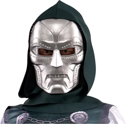 Vista 4 de Marvel Doctor Doom - Disfraz oficial de Halloween para jóvenes, overol acolchado de alta calidad con máscara de plástico