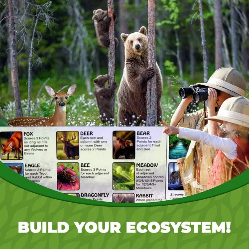 Vista 6 de Ecosistema - Un juego de cartas familiar sobre la construcción de hábitats ¡Aprende sobre animales, ecología y biodiversidad para niños, adultos