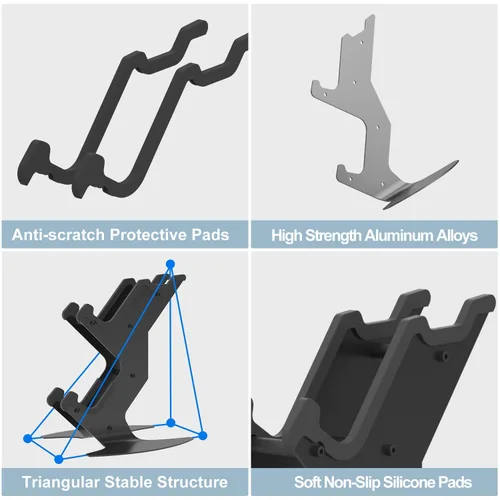 Vista 5 de DOYO Controller Stand Organizer for Desk, Universal Headphone Stand for Xbox PS5 PS4 Switch, Headset Holder & Desk Mounts, Gaming Desk Accessories
