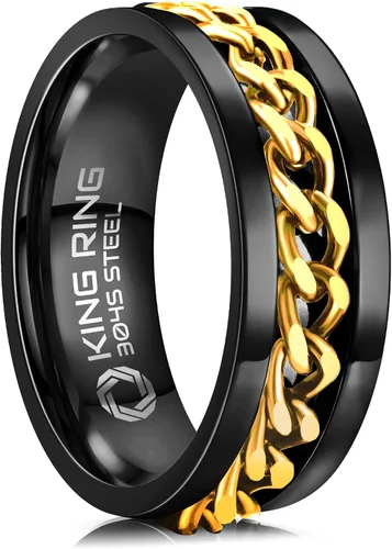 Vista 20 de King Ring 8mm Spinner Ring – Fidget Ring for Men & Women – Designed in USA