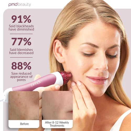 Vista 4 de PMD Beauty Personal Microderm Classic - Uso en el hogar, herramienta exfoliante facial, kit de máquina de microdermoabrasión para el cuidado