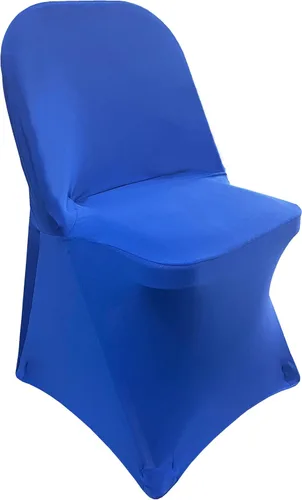Vista 11 de Funda plegable de elastano para sillas, protectores elásticos para sillas para eventos de bodas y fiestas (1, blanco)