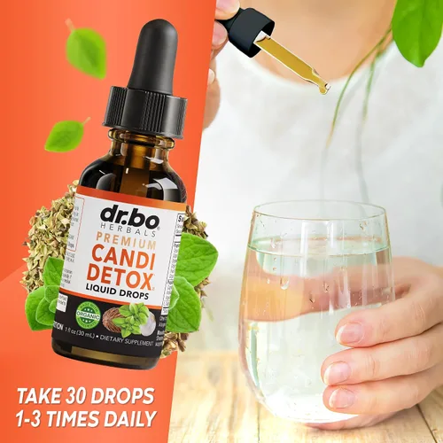 Vista 7 de Candida Cleanse Detox para mujeres y hombres – Gotas de aceite de orégano orgánico, ácido caprílico negro nogal ajenjo Candi suplemento suplemento