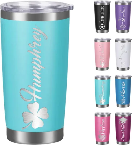 Vista 15 de Vasos personalizados con tapas, vasos personalizados con nombre grabado láser, tazas de café de viaje aisladas, regalo para mujeres, madres