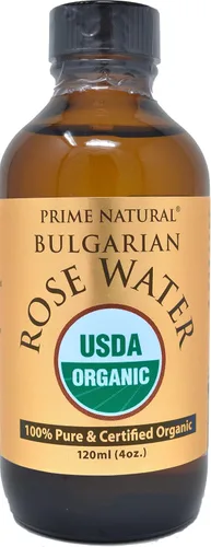 Vista 4 de PRIME NATURAL Spray de agua de rosas de 4 oz/4.1 fl oz, orgánico certificado por USDA, tónico facial, niebla hidratante para cara y cabello