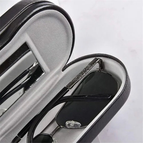 Vista 8 de 2 in 1 Dual Glasses Case Hard Shell Eyeglass Case Protective for 2 Eyeglasses (Not Suitable for Sunglasses)
