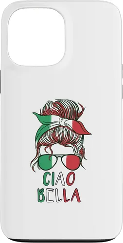 Vista 24 de Ciao Bella Italian Woman with Sunglasses Flag Italy Colors Case for iPhone 17