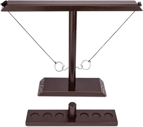 Vista 8 de DreamToyz Ring Toss Games for Adults, Yard Games, Patio Decor, Outdoor Indoor Games, Wooden Hook and Ring Game for Bars, Home, Party, 15.7" X 13