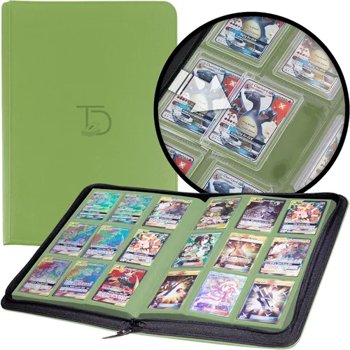 Vista 12 de TopDeck TopLoader Carpeta Contiene más de 200 estuches duros tipo Toploader Álbum de 9 bolsillos para tarjetas de colección Carpeta de Amarillo
