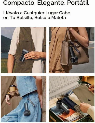 Vista 7 de JISULIFE Ventilador de mano Pro1S - Flujo de aire de última generación Gris estrellado