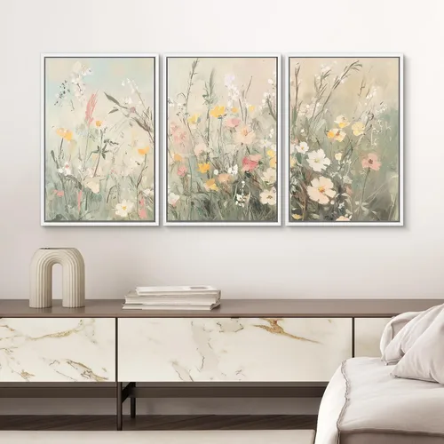 Vista 120 de SIGNWIN Lienzo enmarcado para pared, juego de arte de collage de hojas transparentes en blanco y negro, ilustraciones de naturaleza silvestre, arte