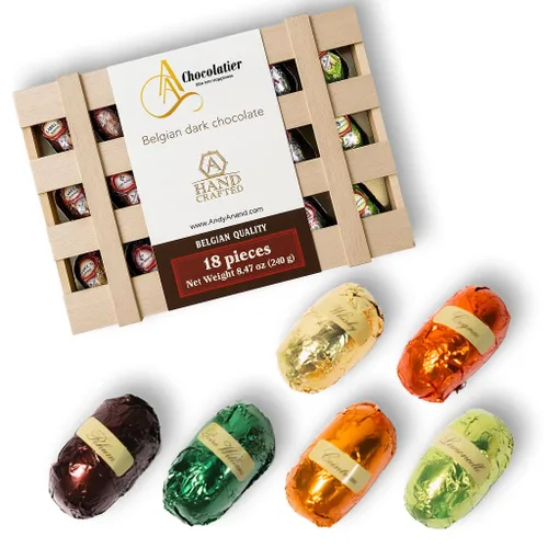 Vista 9 de ANDY ANAND CHOCOLATIER Botellas de chocolate negro europeo rellenas con 18 licor de estante superior, paquete de 1