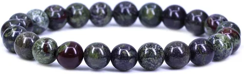 Vista 19 de Keleny Gem - Pulsera elástica de piedras semipreciosas con cuentas redondas de 8 mm, 7 pulgadas, unisex Ágata de encaje azul de grado A
