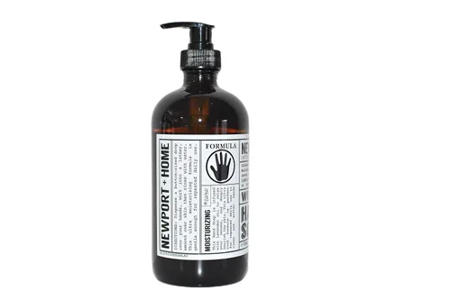 Vista 3 de Newport Home and Body Co Jabón de manos, lavanda salvaje, botella de vidrio de 16 onzas líquidas
