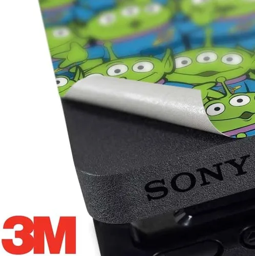 Vista 2 de Skinit Decal Gaming Skin Compatible with PS4 Pro Console - Officially Licensed Disney Toy Story Alien Collage Design