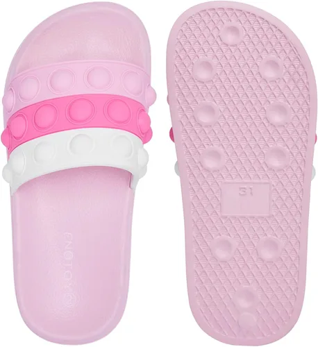 Vista 5 de Engtoy Sandalias para niños y niñas, unisex, ligeras, antideslizantes, puntera abierta, cómodas, para ducha, playa, divertidas sandalias